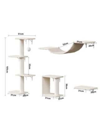 Modern Wall-Mounted Cat Furniture 4pcs