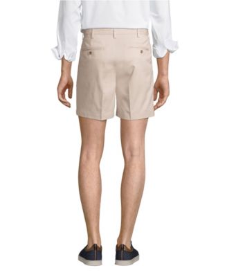 Men's No Iron 6" Comfort Waist Pleated Front Chino Short