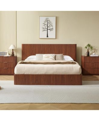 King Size Lift Up Storage Bed Frame, Walnut