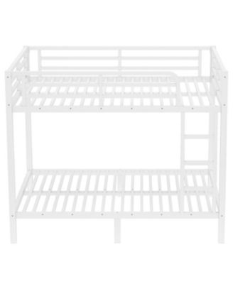 Metal Full Over Full Bunk Bed, Space-Saving