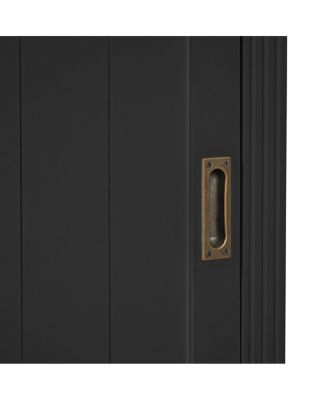 LED Lighting Bookshelf Suite with Sliding Doors & Drawers, White