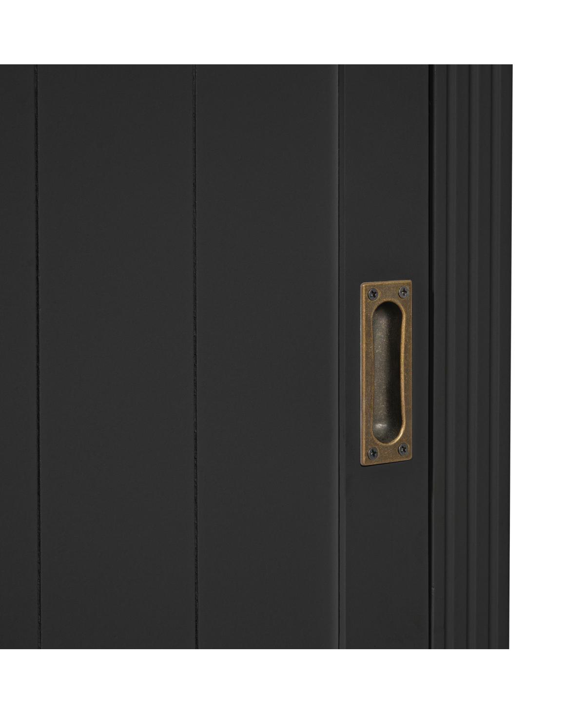 Streamdale Furniture Led Lighting Bookshelf Suite with Sliding Doors & Drawers, White