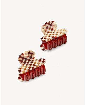 Twin Heirloom Claws in Tortoise Checker