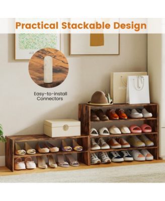 6-Tier Shoe Organizer Rack for Entryway with Anti-Tipping