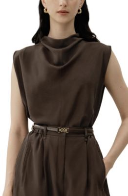 Women's Silk Habotai Sleeveless Top