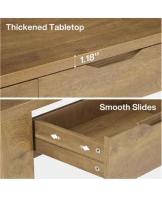 Console Table with 3 Drawers, 67-Inch Long Sofa Table Behind The Couch with Storage Shelf, Narrow Farmhouse Entryway Furniture