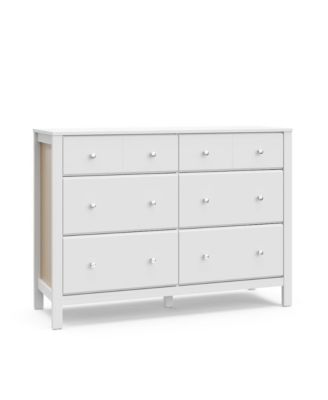 Horizon 6 Drawer Dresser (White with Driftwood)