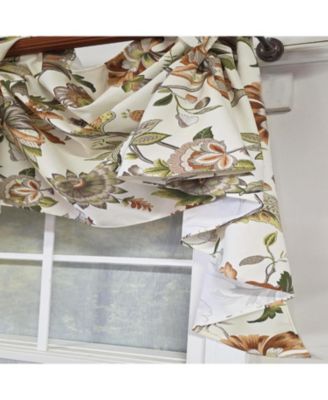 Zanzibar 3-S Victory 100% Cotton Tab Top Swag Window Curtain 54" x 25" Orange