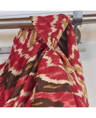 Begonia 3-S Victory 100% Cotton Tab Top Swag Window Curtain 54" x 25" Red