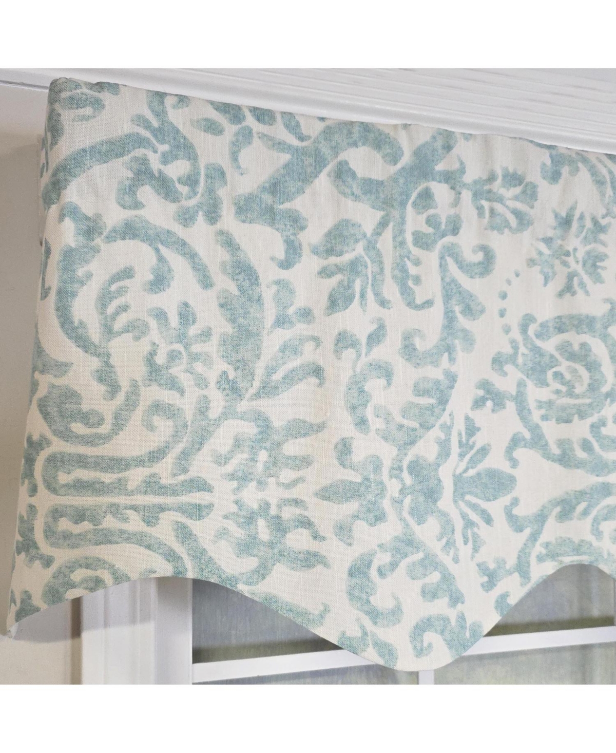 Rlf Home Flucky Regal 100% Cotton Rod Pocket Lined Window Valance 50" x 17"