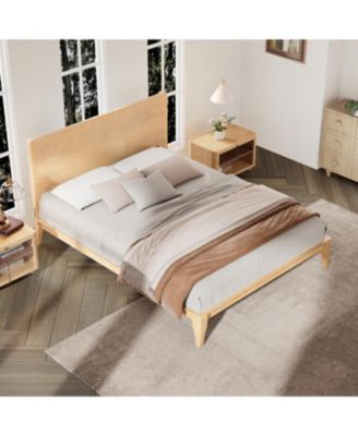 Queen Bamboo Platform Bed - No Box Spring Needed