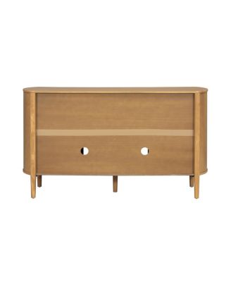 Streamdale Stylish 4-door storage cabinet for living/dining room entrance, large, natural