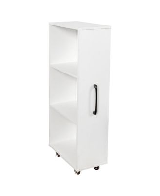 Streamdale Bookcase with Three Pulled Out Doors, 3 Tier Floor Standing, Slide Out Storage Cabinet