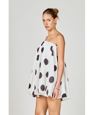 Women's Polka Dot Bubble Mini Dress