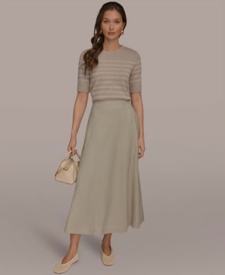 Women's Long Panel A-Line Skirt