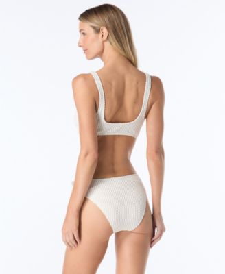 Women's V-Neck Crochet Swim Bra Top