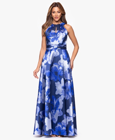 Женские платья XSCAPE Women's Long Printed Halter Neck Ball Gown