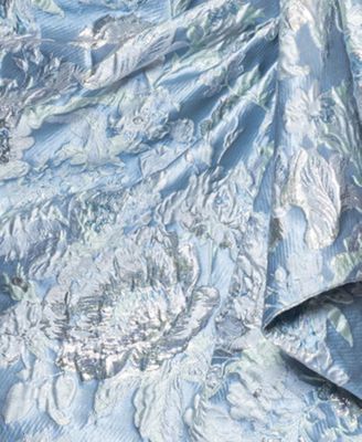 Women's Metallic Jacquard One-Shoulder Gown