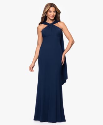 Women's Halter Neck Scarf Ball Gown