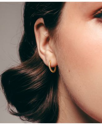 Crystal Huggie Hoop Earrings