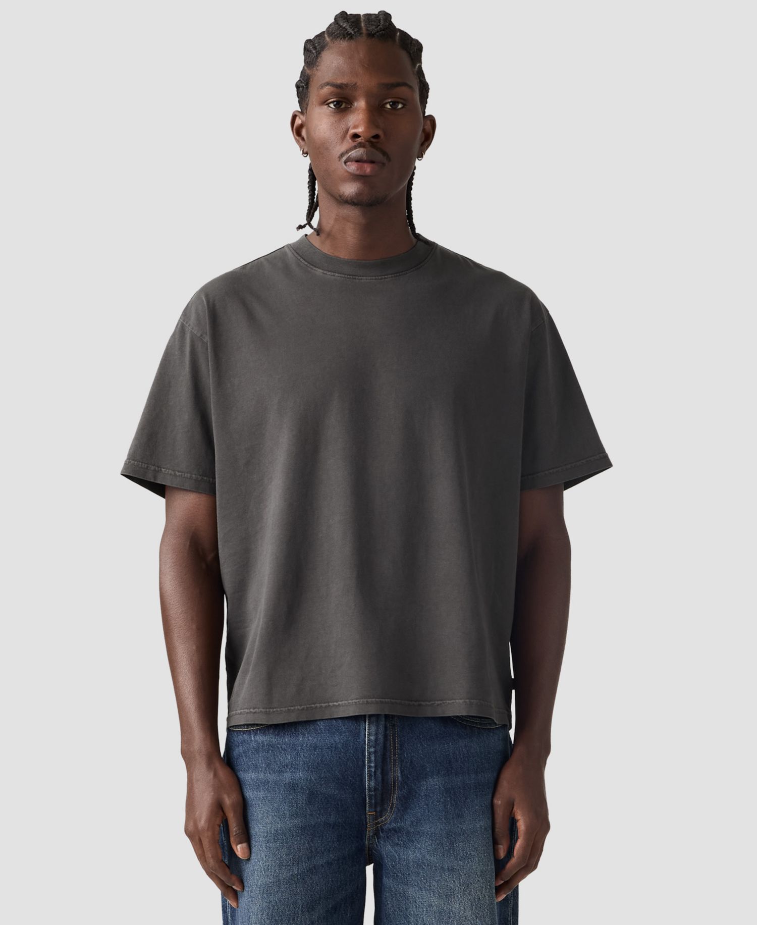 Men's Classic Cropped Boxy Short-Sleeve T-Shirt