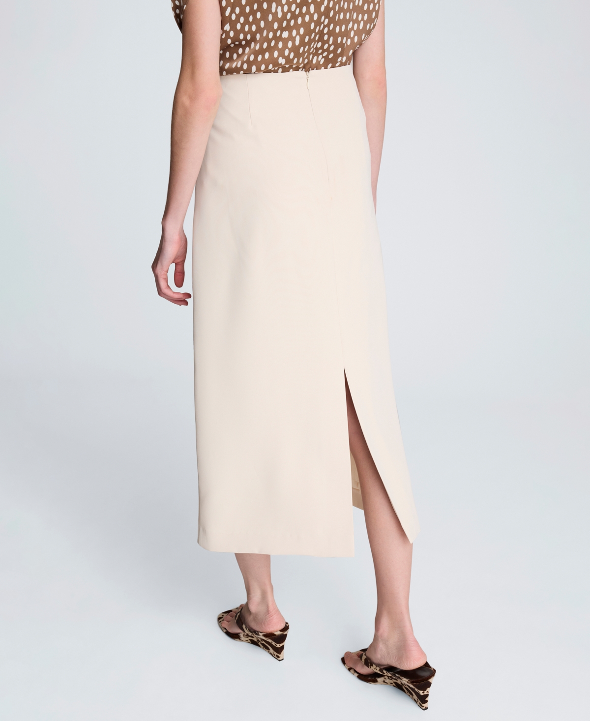 Kenneth Cole Women's Faux Wrap Midi Skirt