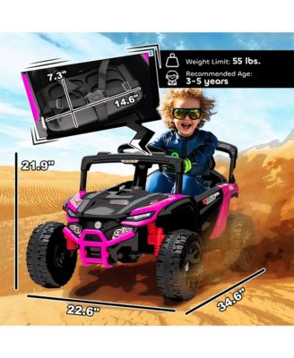 12V Kids Ride On Truck with Dual Motors for 3-5 Boys Girls