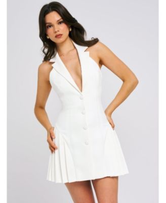 Women's Reyna Backless Pleated Mini Blazer Dress