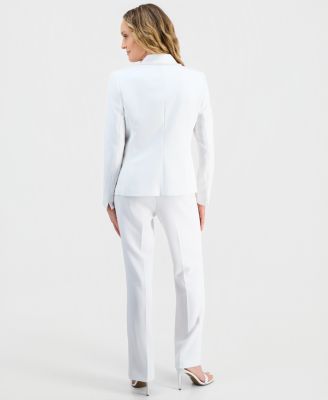 Women's Stretch Crepe Shawl-Collar Pearl-Trim Jacket & Lily Pants
