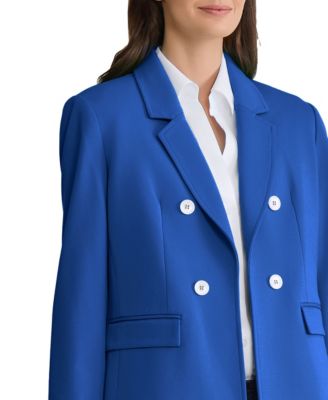 Women's Open Front Faux Double Breasted Jacket