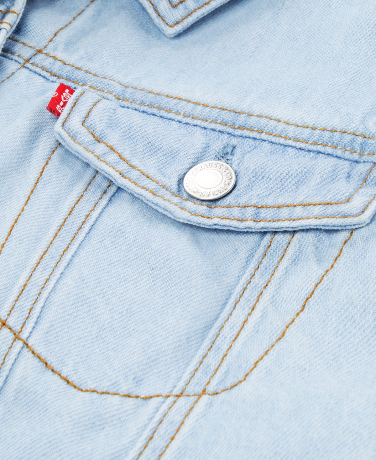 Levi's Girls' 4-6X Front-Button Bubble Trucker Jacket