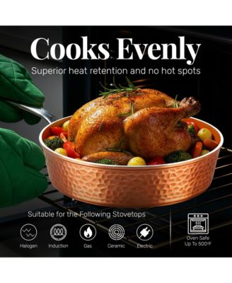 Hammered Copper 4-Quart Ti-Cerama Nonstick Deep Saute Pan