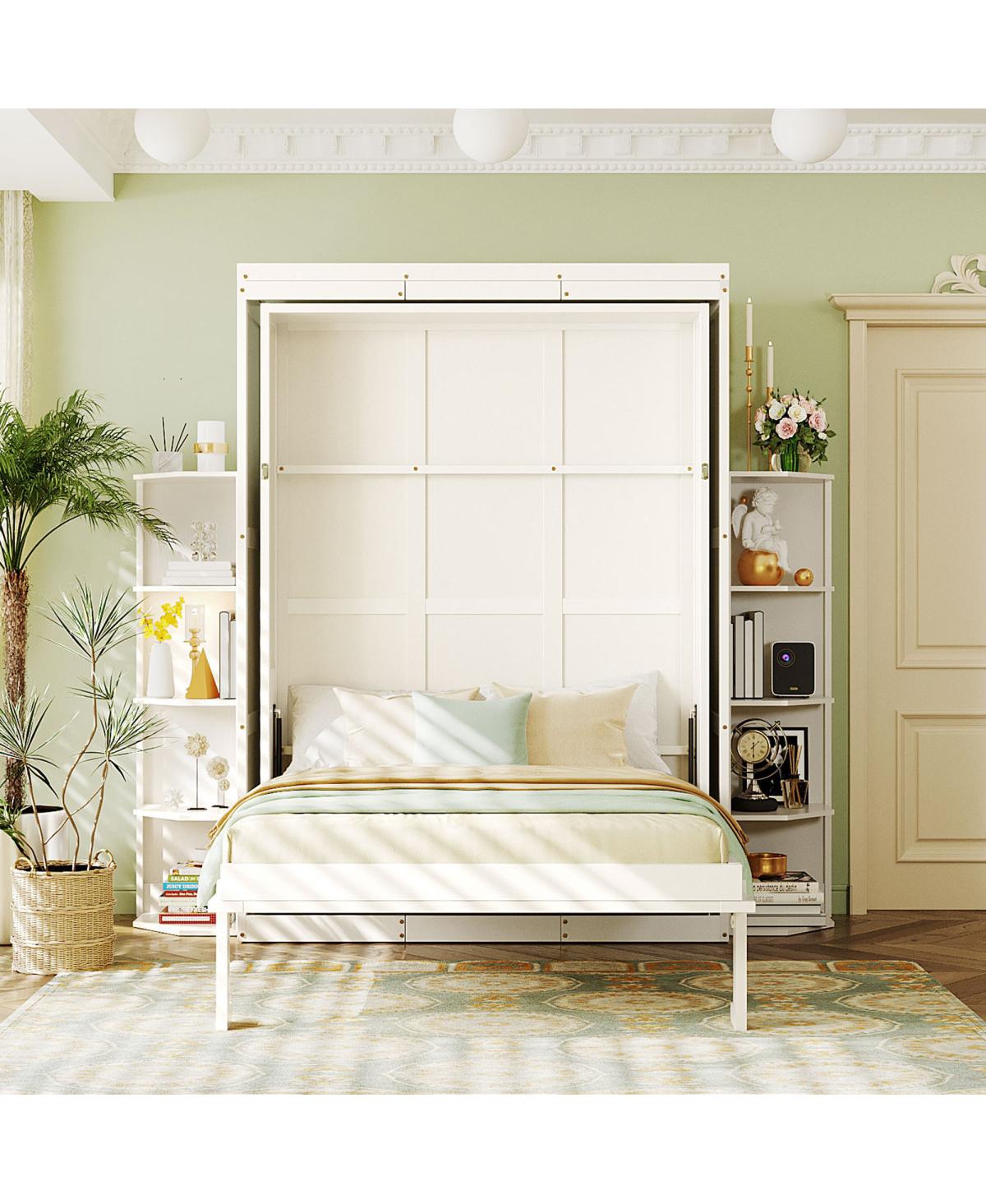 Streamdale Furniture Rotating Queen Murphy Bed with Hidden Cabinet