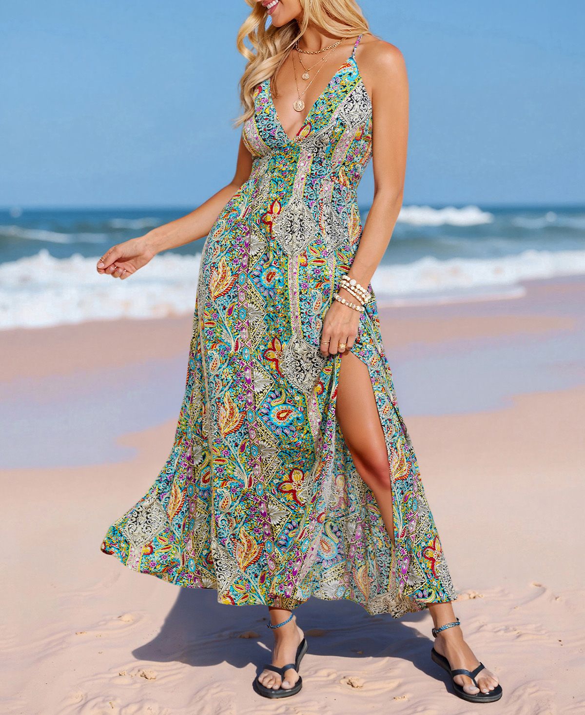 Cupshe Women's Main Feed Paisley Maxi Beach Dress