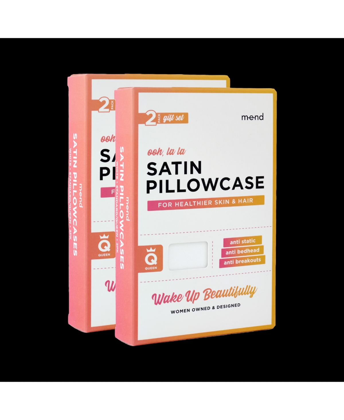 Mend Collection Set of 4 Satin Beauty Pillowcases