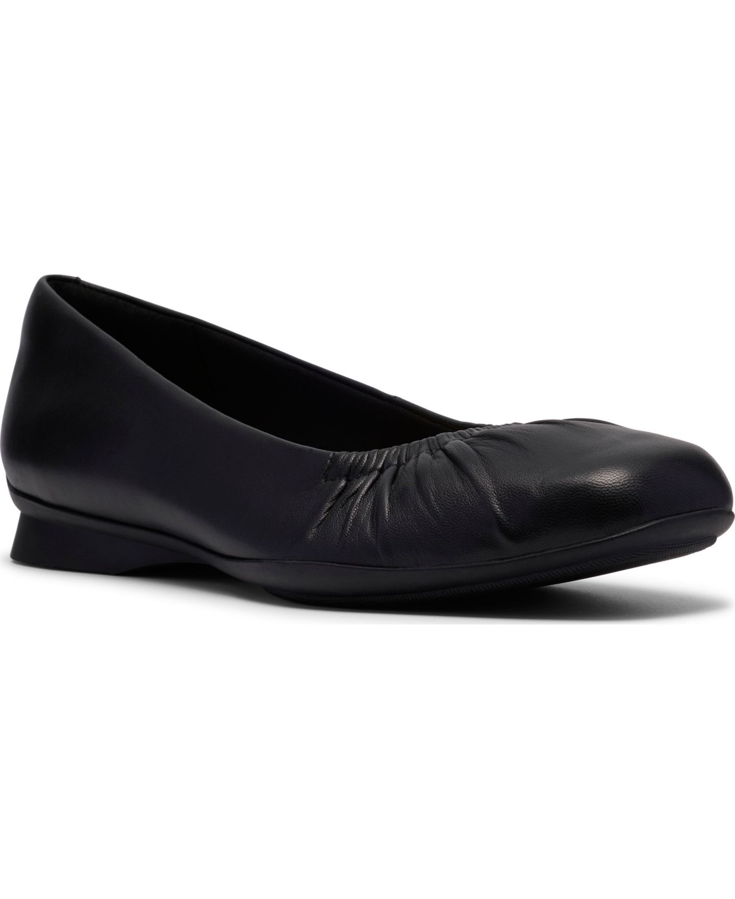 Женские балетки Clarks Jazmynn Lo без застёжки, цвет: Чёрный кожаный — фото 1