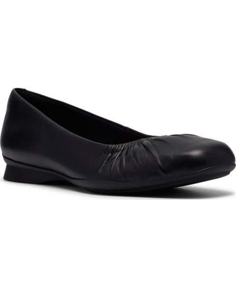 Женские балетки Clarks Jazmynn Lo без застёжки, цвет: Чёрный кожаный