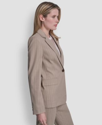Women's Vertical Pinstripe Blazer Jacket