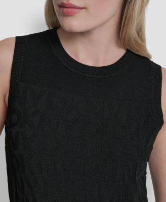 Women's Sleeveless Logo Printed Sweater