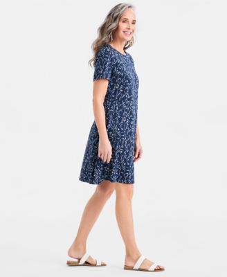 Women's Printed Short-Sleeve T-Shirt Dress, Macy's Exclusive