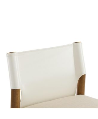  Modern Solid Wood Bar Stool with Polyester Cushion, Set of 2