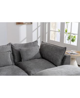 Cloud Couch Oversized Modular Sectional Sofa, 4-Seat with 2 Ottomans