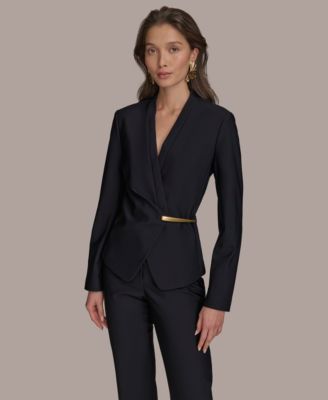 Women's Collarless Wrap Jacket
