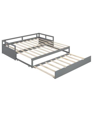Extending Daybed with Trundle, Wooden Daybed with Trundle