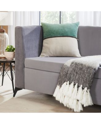 Layla Velvet Linen Zipper Throw Pillow Covers, 20"x 20", Set of 2