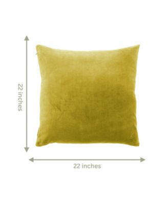 Aladdin Front and Back Solid Velvet Throw Pillow Covers, 22"x 22", Set of 2