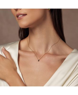 Sterling Silver 18k Gold Plated Ivy Emerald Necklace – Lightweight Jewelry, Trending for Summer