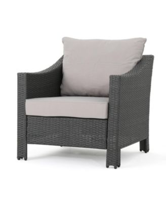 Wicker Club Chairs with Water-Resistant Cushions (Set of 2)