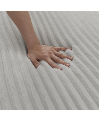 Contemporary Corduroy Curved Sectional Sofa with Scatter Cushions - No Assembly Required