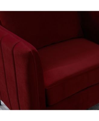 Velvet Accent Chair - Mid-Century Modern Armchair